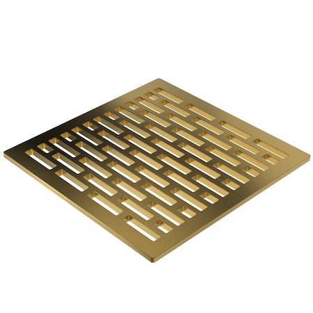 Newport Brass 6" Square Shower Drain in Satin Gold (Pvd) 233-606-24S